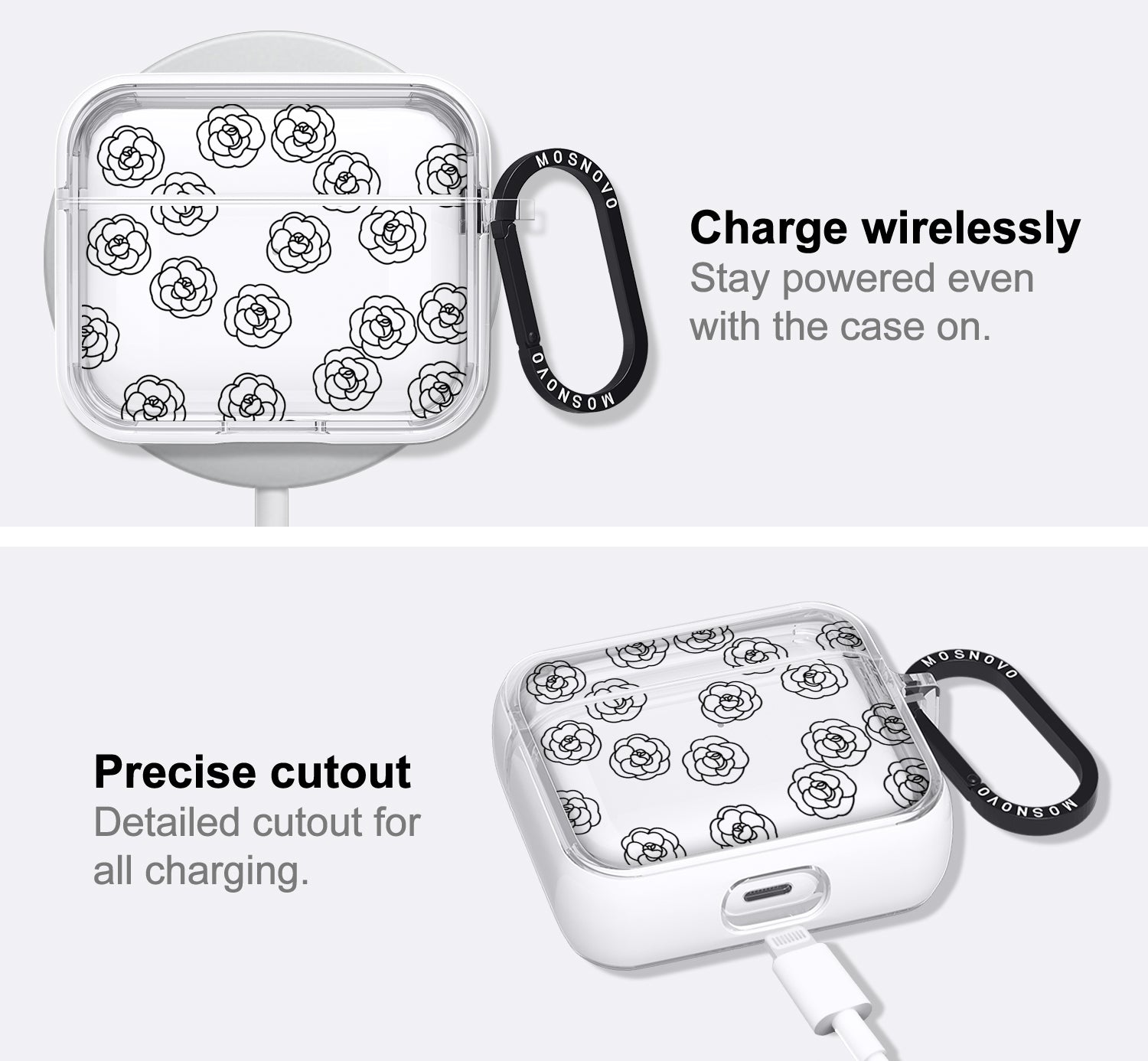 Linear Camelia Flower AirPods 3 Case (3rd Generation)