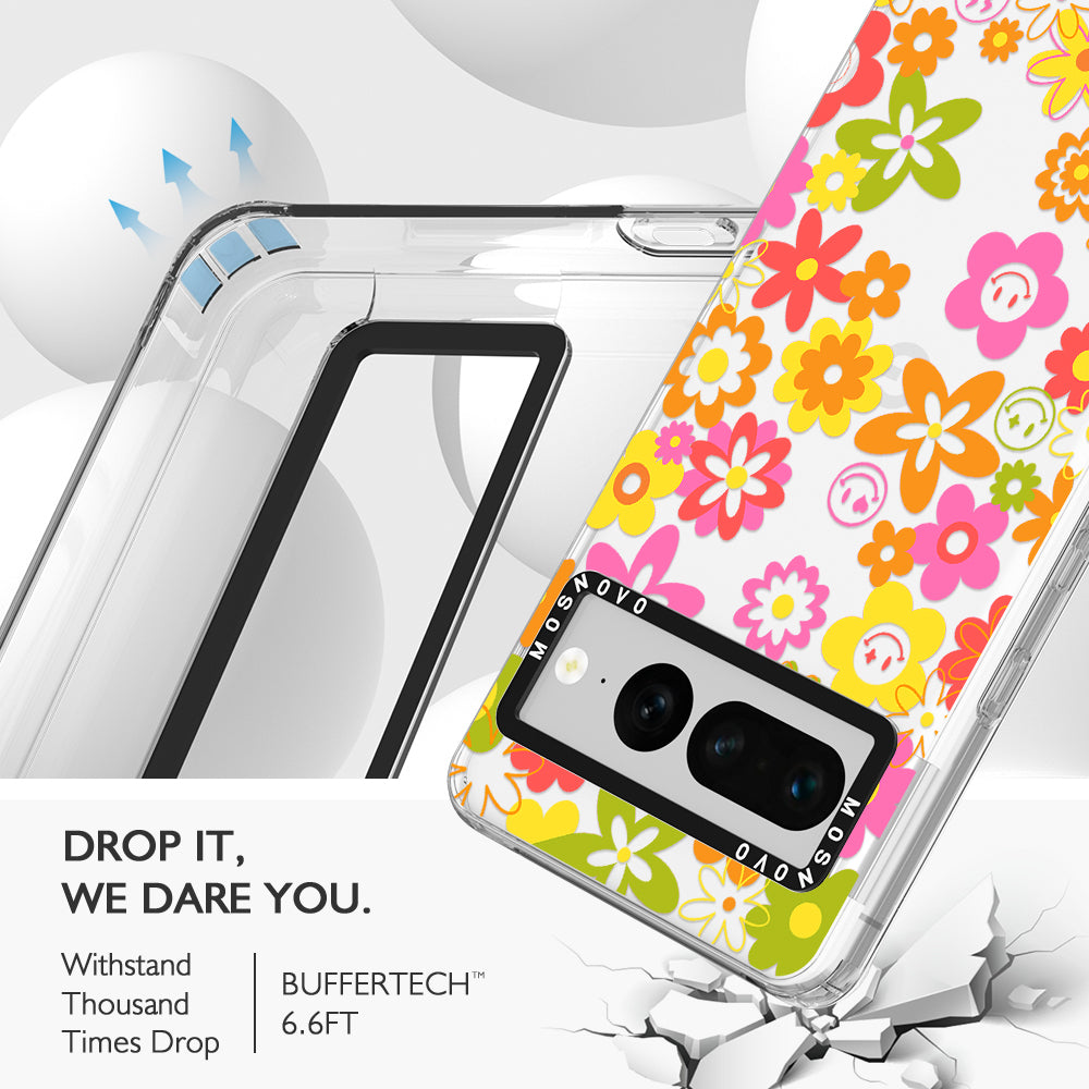 70's Groovy Floral Phone Case - Google Pixel 7 Pro Case