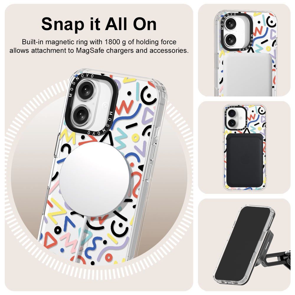 Doodle Art Phone Case - iPhone 16 Plus Case - MOSNOVO