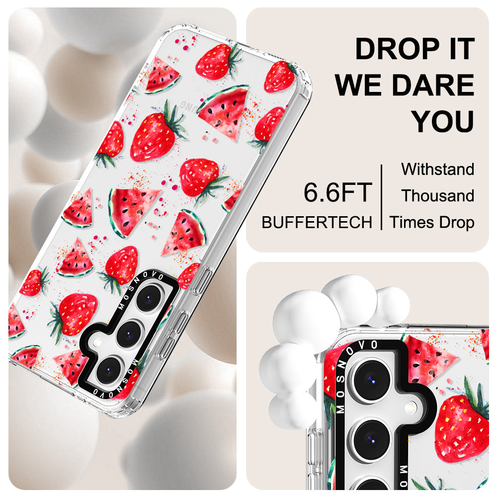 Watermelon and Strawberry Phone Case - Samsung Galaxy S24 FE Case - MOSNOVO