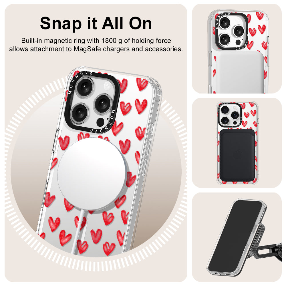 Cute Little Hearts Phone Case - iPhone 16 Pro Case - MOSNOVO