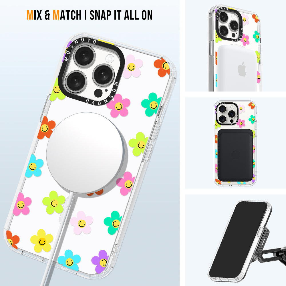 Smile Floral Phone Case - iPhone 15 Pro Max Case