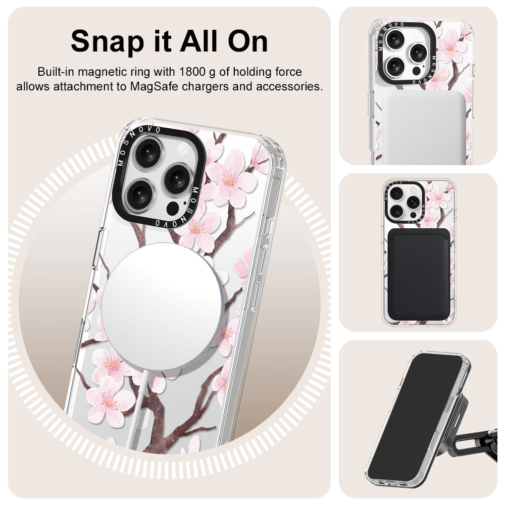 Cherry Blossom Flower Phone Case - iPhone 16 Pro Max Case - MOSNOVO