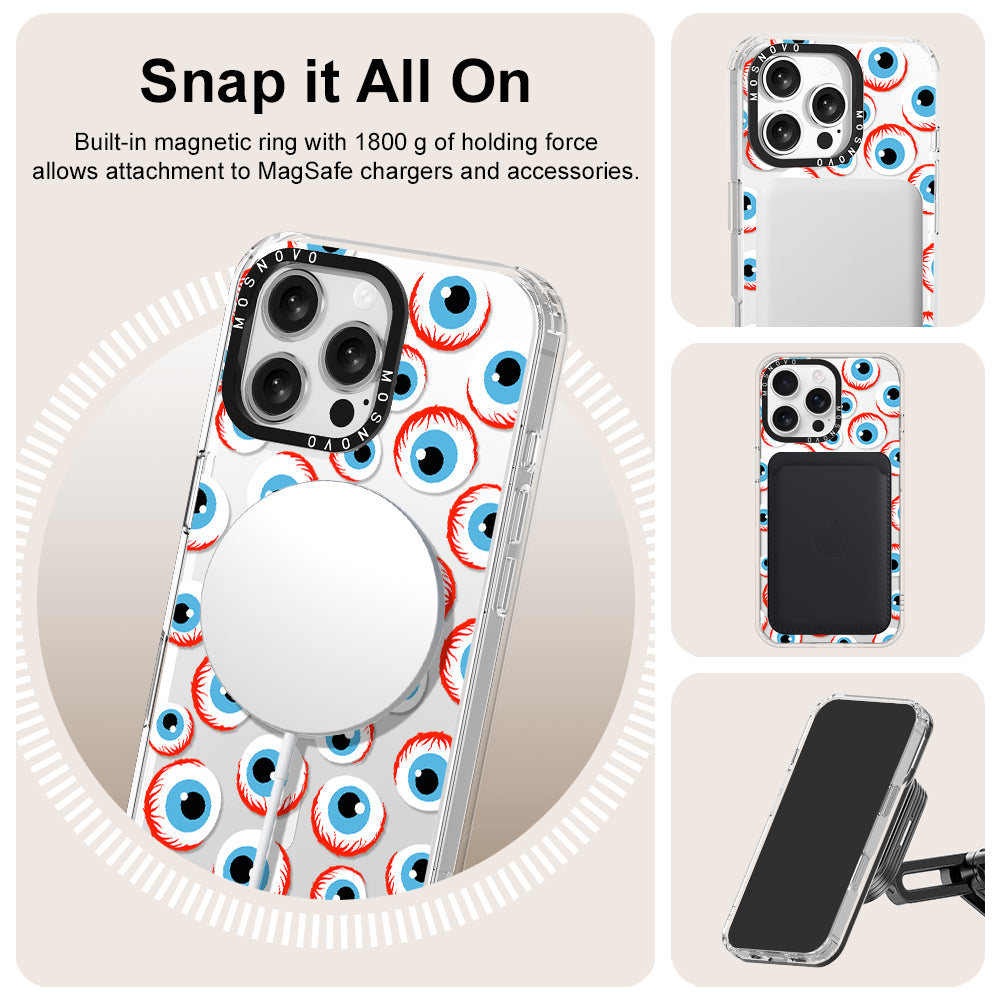 Scary Eyeball Phone Case - iPhone 16 Pro Max Case - MOSNOVO