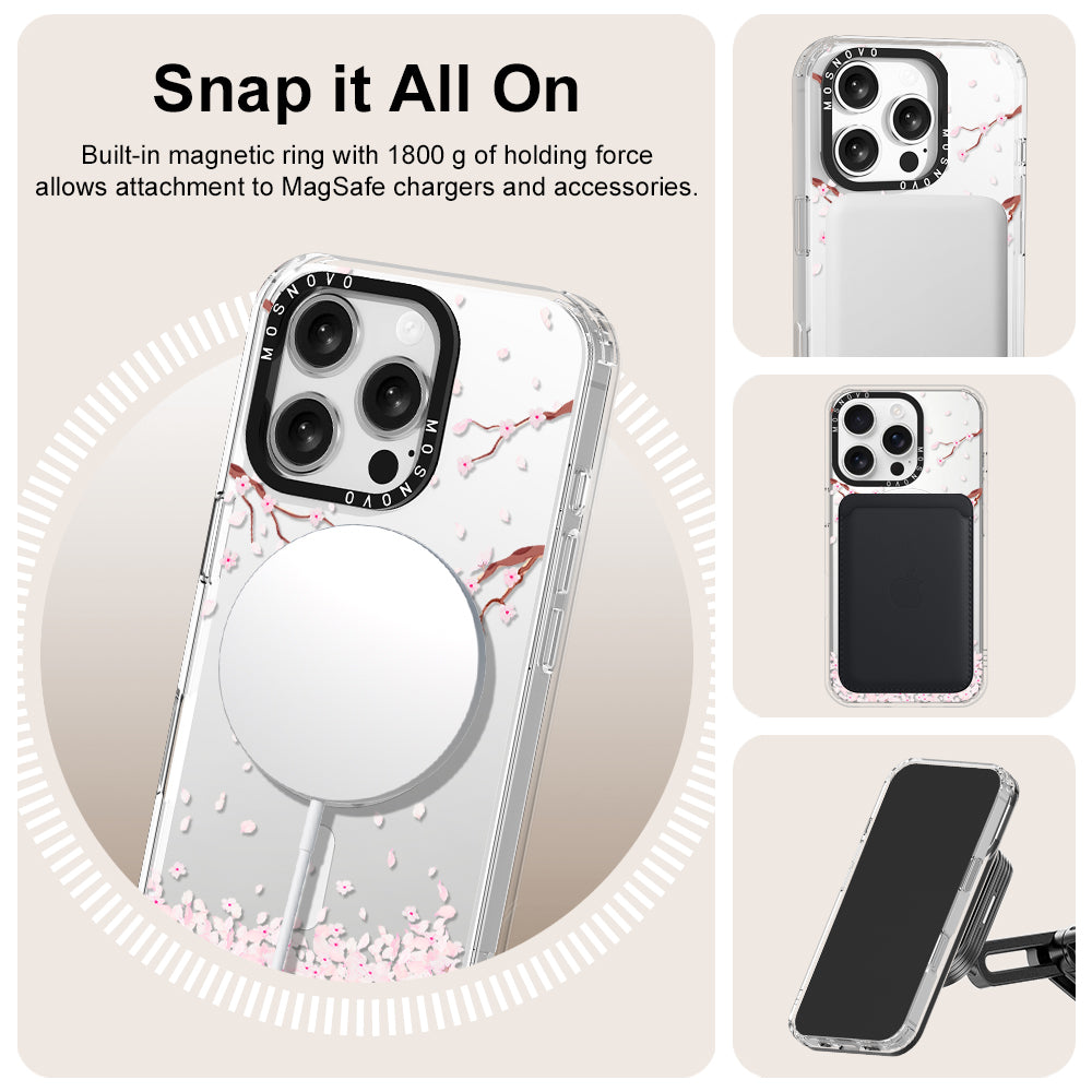 Sakura Phone Case - iPhone 16 Pro Case Clear With MagSafe