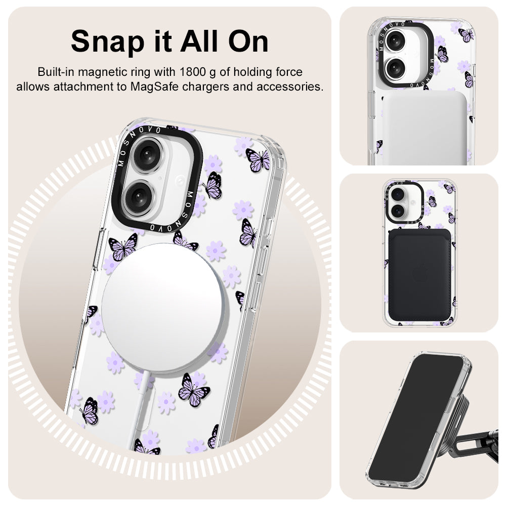 Lilac Butterfly Phone Case - iPhone 16 Case