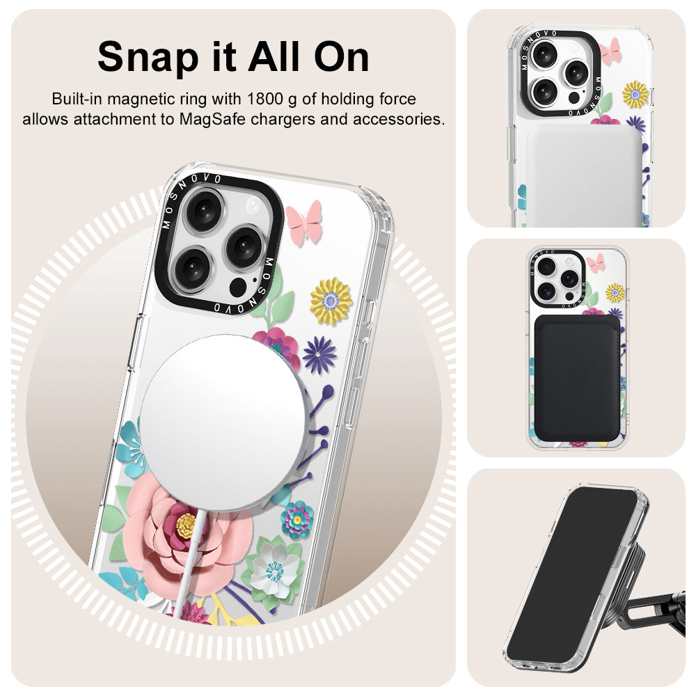 3D Floral Phone Case - iPhone 16 Pro Max Case - MOSNOVO