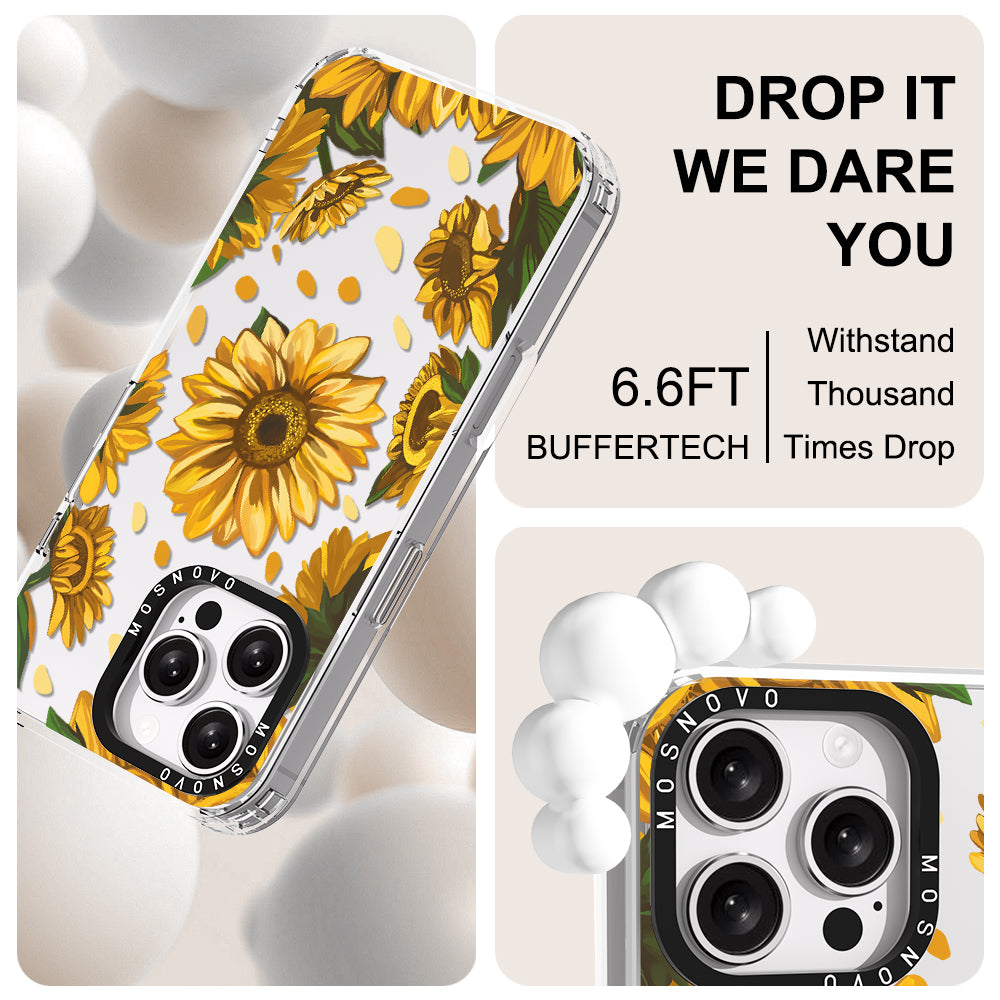 Sunflower Garden Phone Case - iPhone 16 Pro Max Case - MOSNOVO