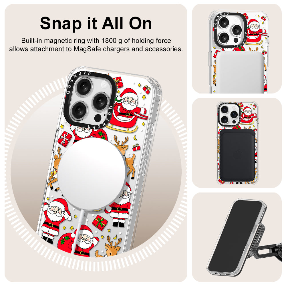 Cute Santa Claus Deer Phone Case - iPhone 16 Pro Max Case - MOSNOVO