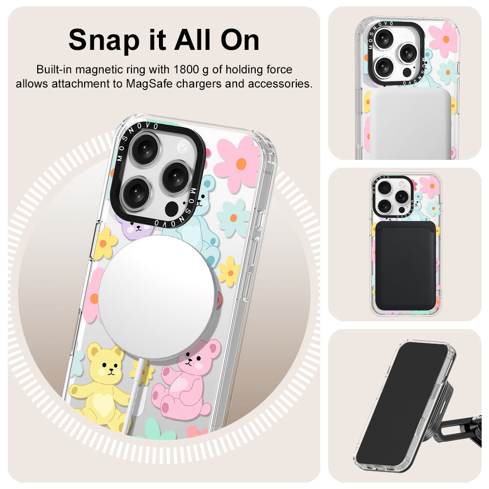 Cute Teddy Bear Phone Case - iPhone 16 Pro Case - MOSNOVO