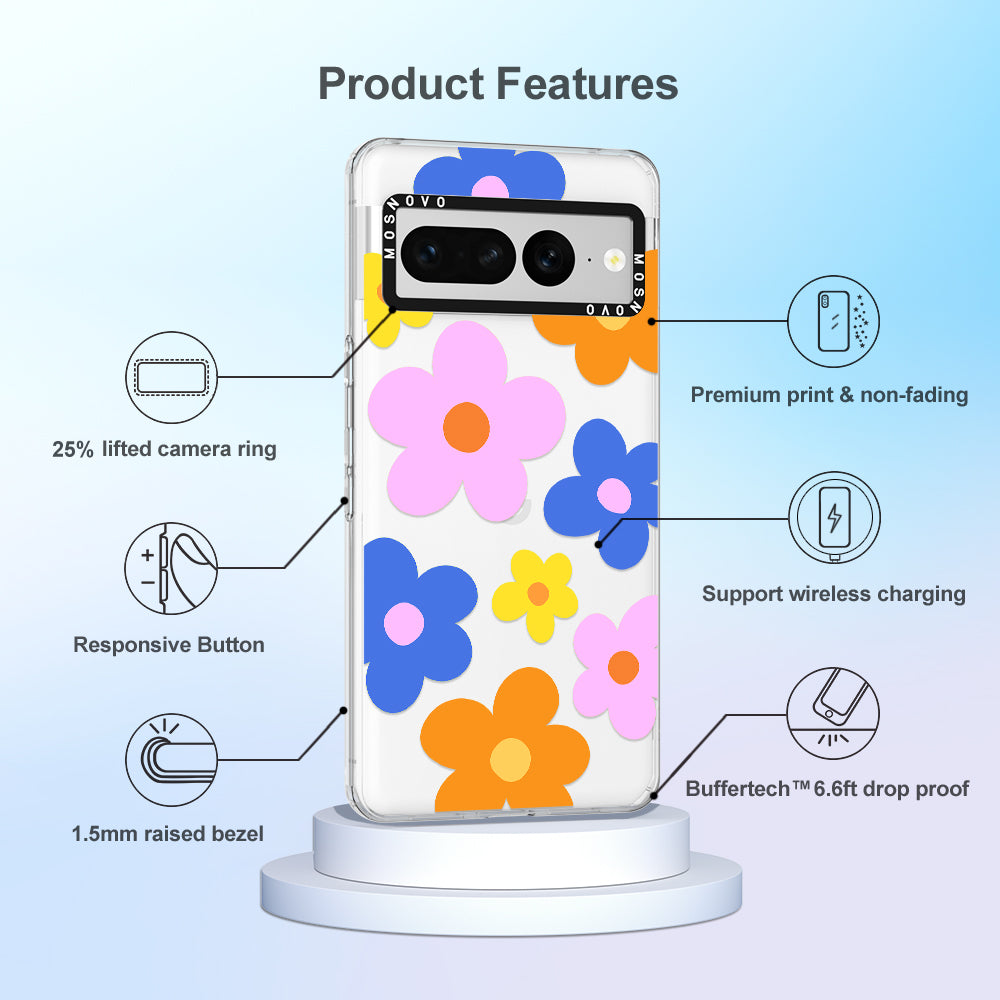 60's Groovy Flower Phone Case - Google Pixel 7 Pro Case