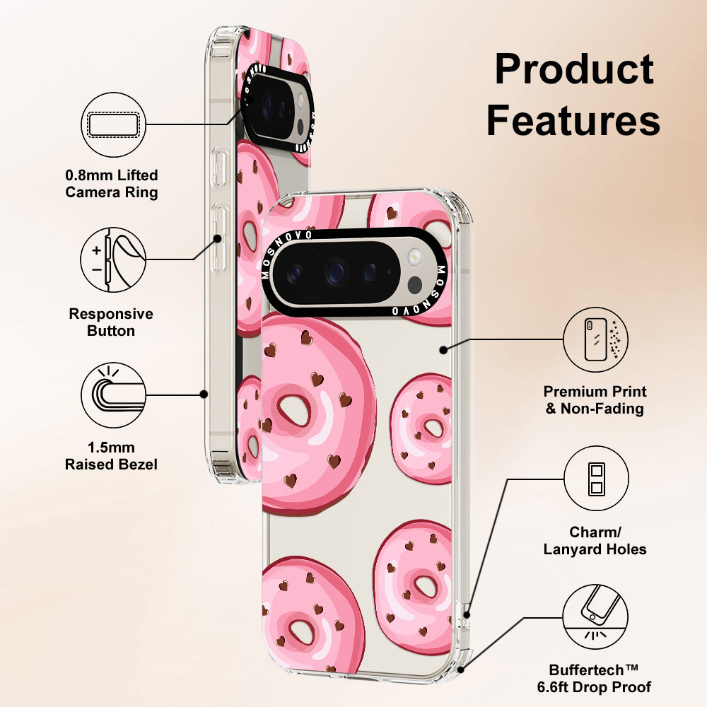 Pink Donuts Phone Case - Google Pixel 9 Pro XL Case