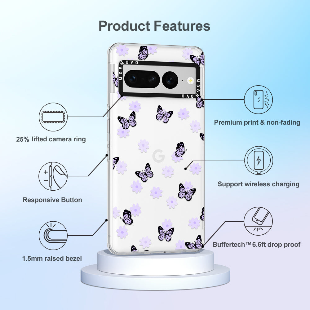 Lilac Butterfly Phone Case - Google Pixel 7 Pro Case