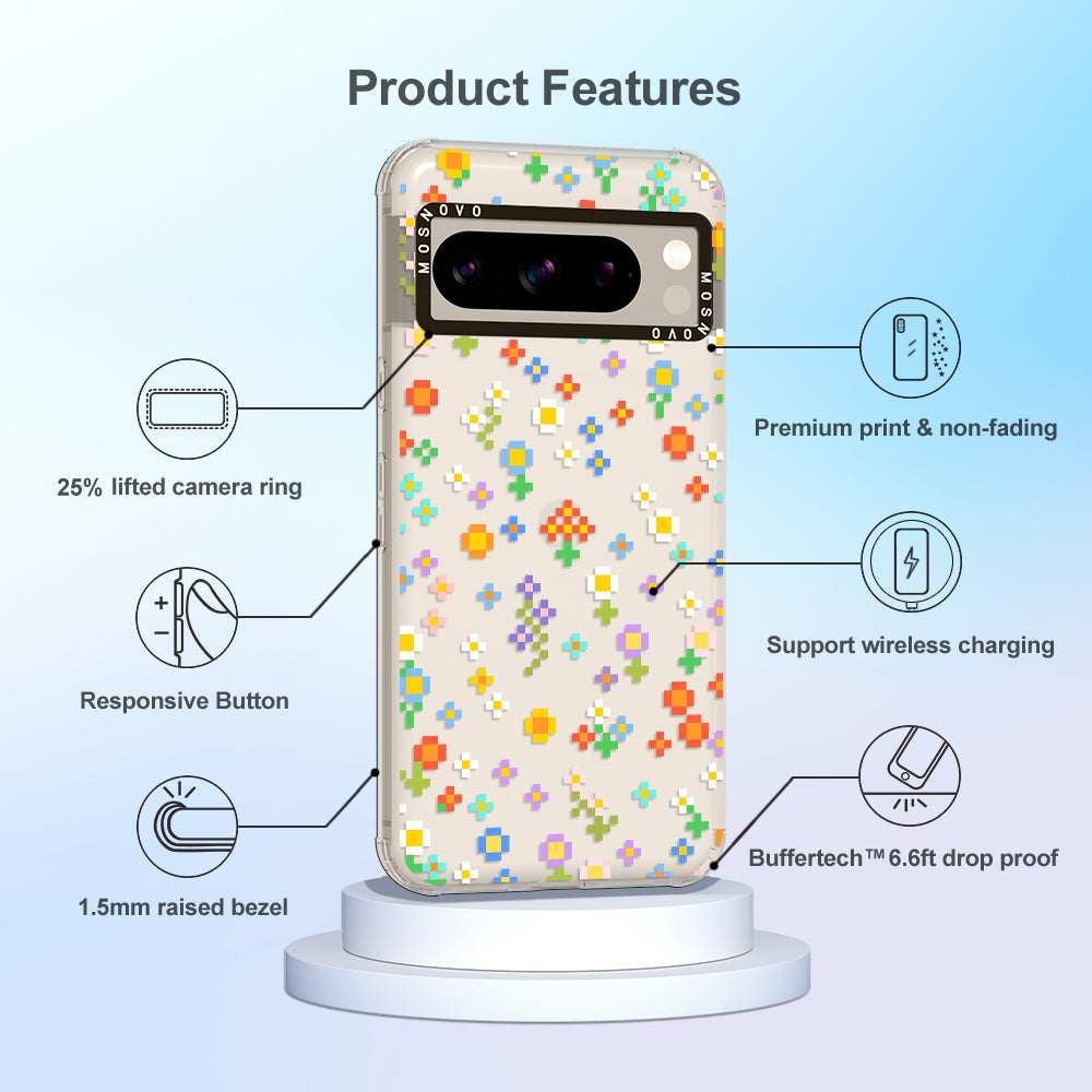 Pixel-Floral Phone Case - Google Pixel 8 Pro Case