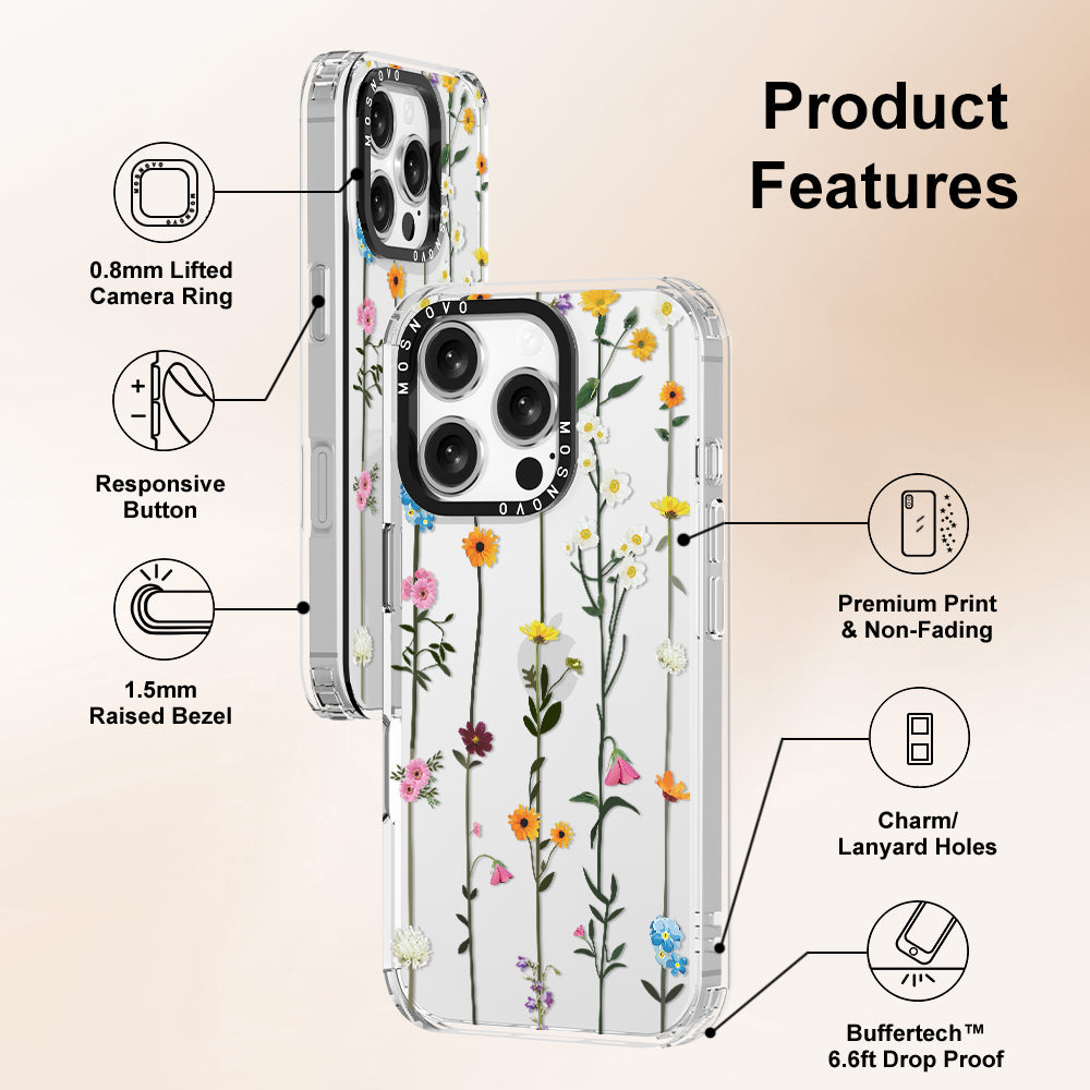 Wildflowers Phone Case - iPhone 16 Pro Case - MOSNOVO