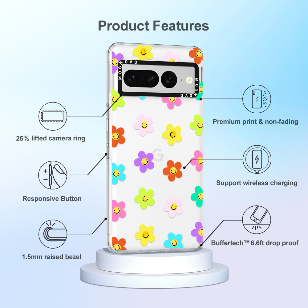 Smile Floral Phone Case - Google Pixel 7 Pro Case