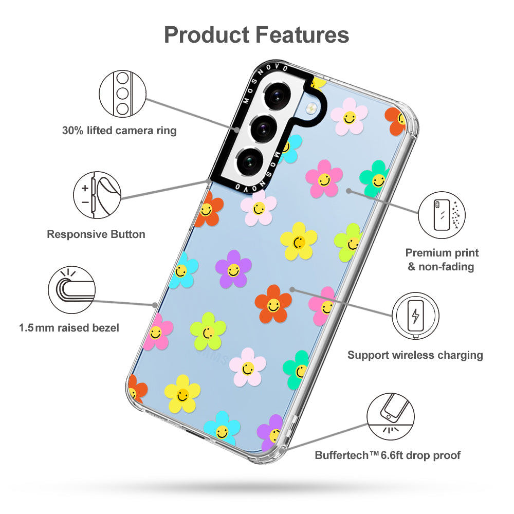 Smile Floral Phone Case - Samsung Galaxy S22 Case