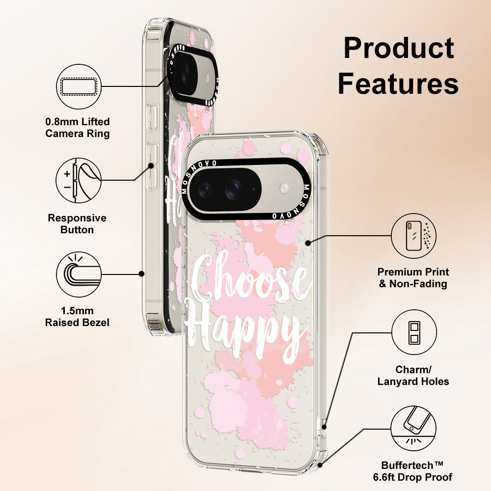 Choose Happy Phone Case - Google Pixel 9 Case