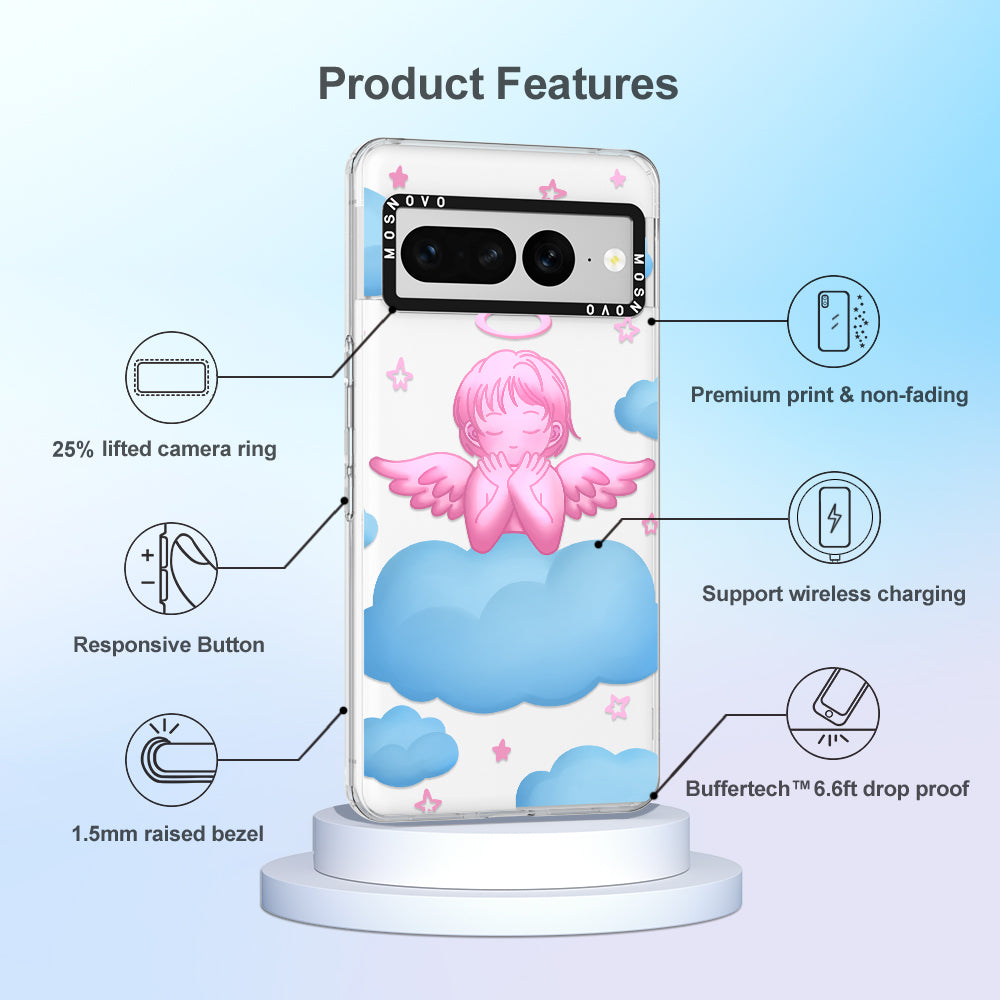 Pink Serenity Angel Phone Case - Google Pixel 7 Pro Case