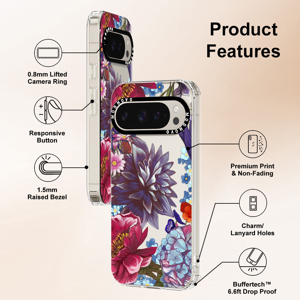 Lilac Floral Phone Case - Google Pixel 9 Pro Case