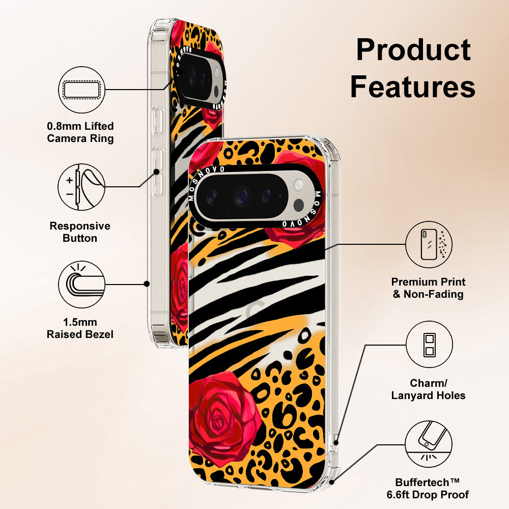 Wild Floral Leopard Phone Case - Google Pixel 9 Pro Case