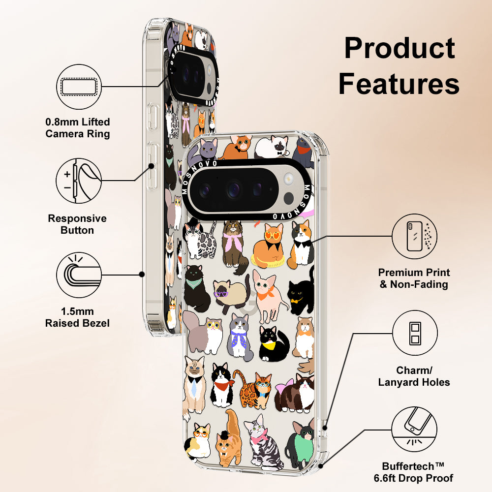 Cute Cats Phone Case - Google Pixel 9 Pro Case