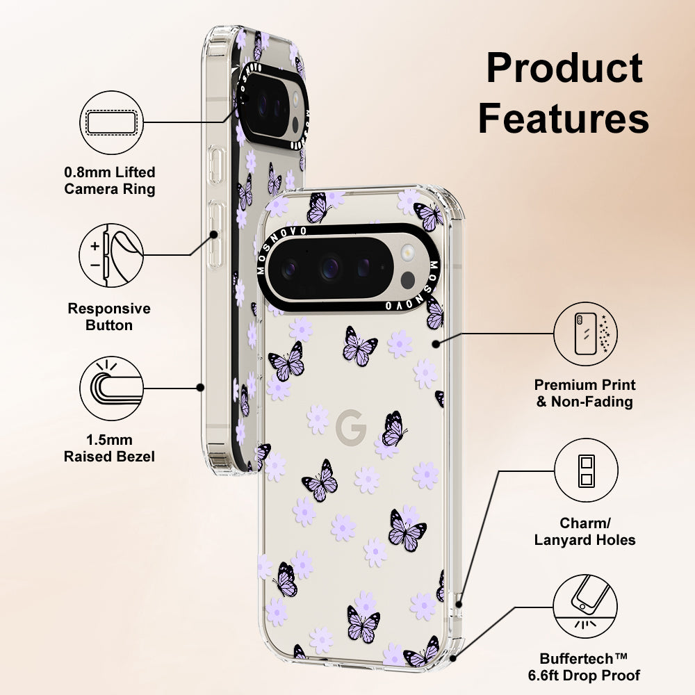 Lilac Butterfly Phone Case - Google Pixel 9 Pro XL Case