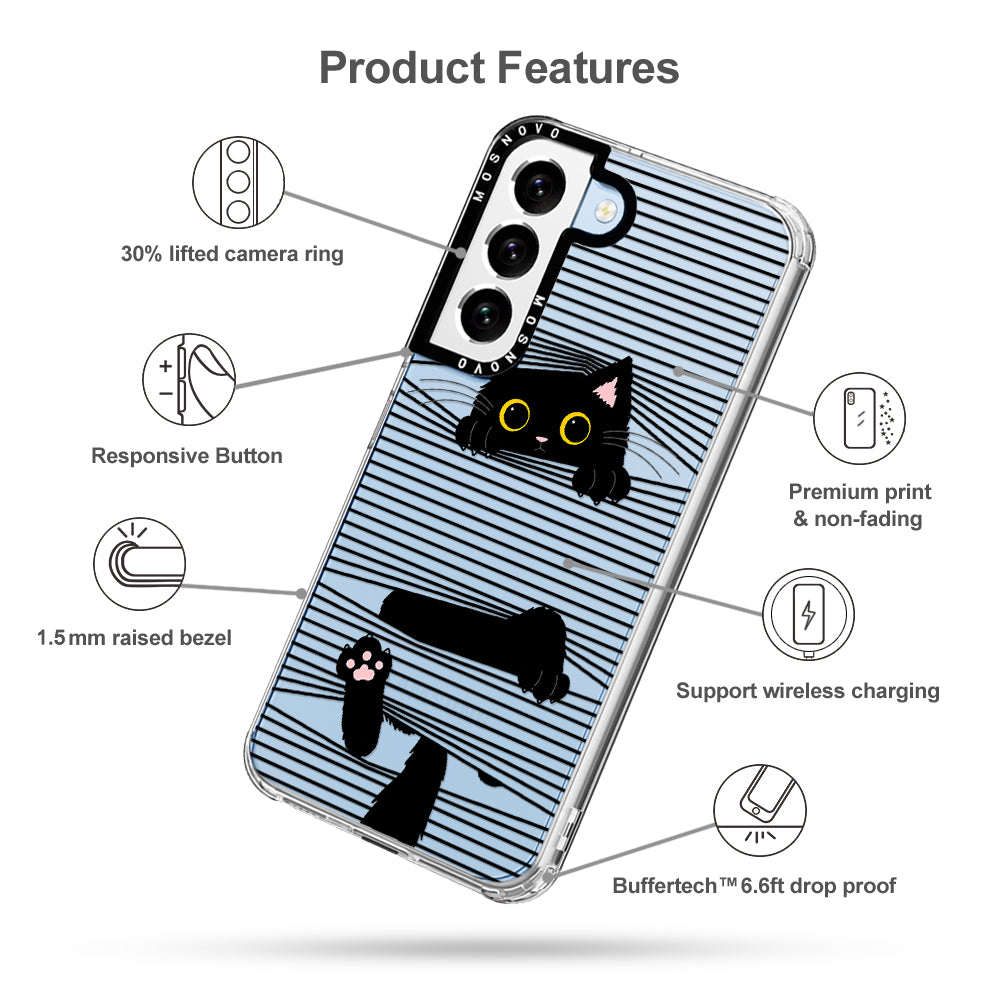 Hidden Black Cat Phone Case - Samsung Galaxy S22 Case