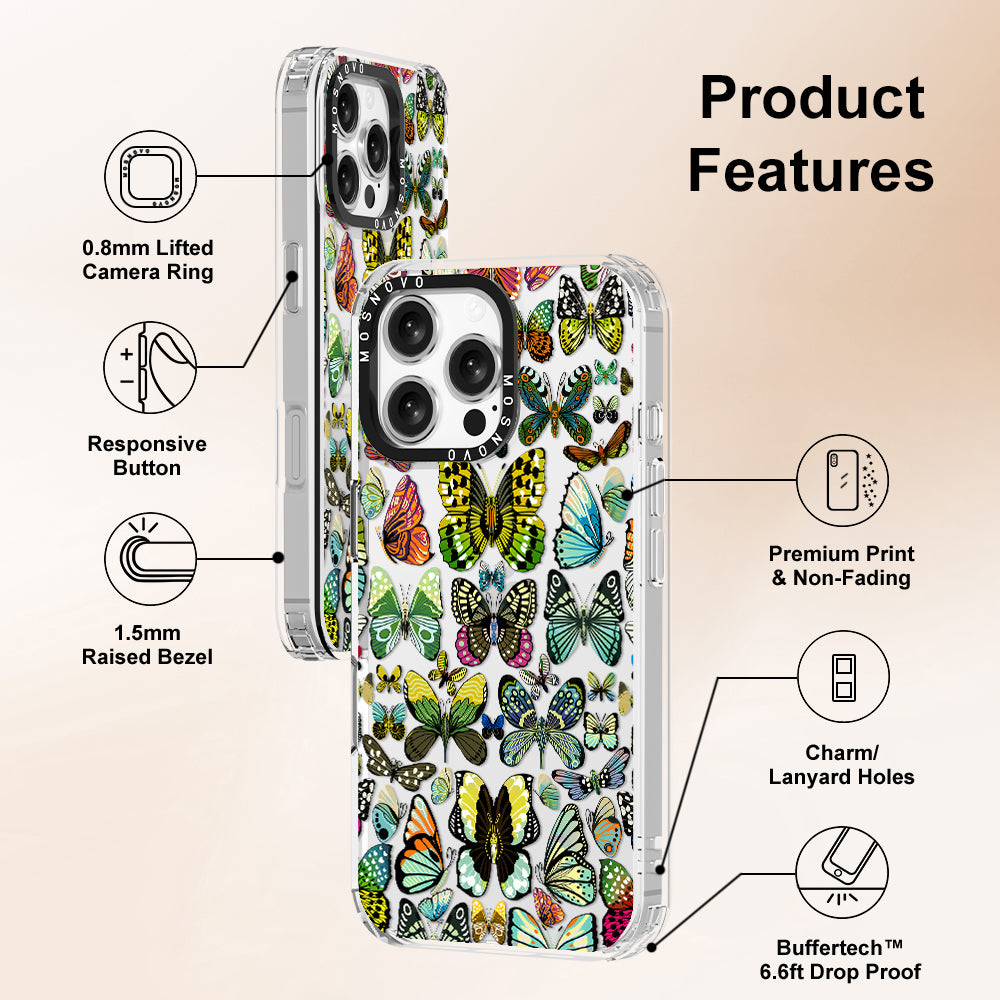 Butterflies Phone Case - iPhone 16 Pro Max Case - MOSNOVO