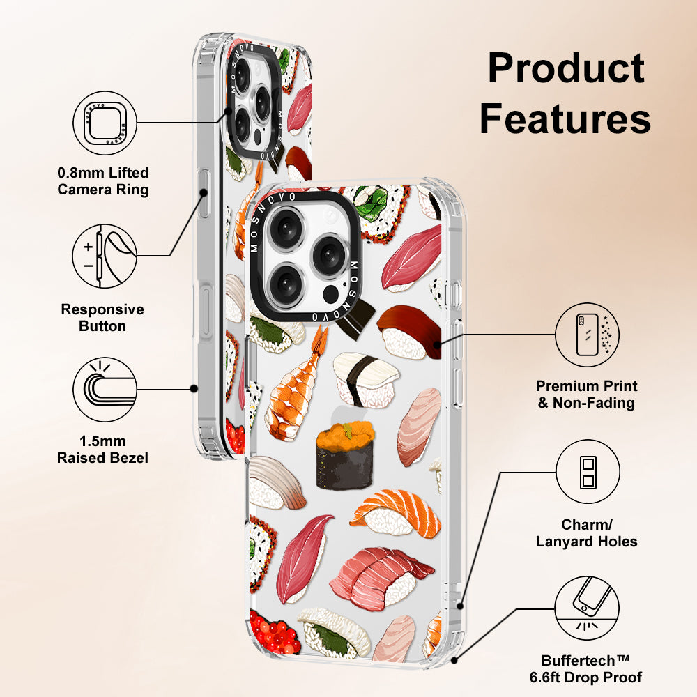 Mixed Sushi Phone Case - iPhone 16 Pro Max Case - MOSNOVO