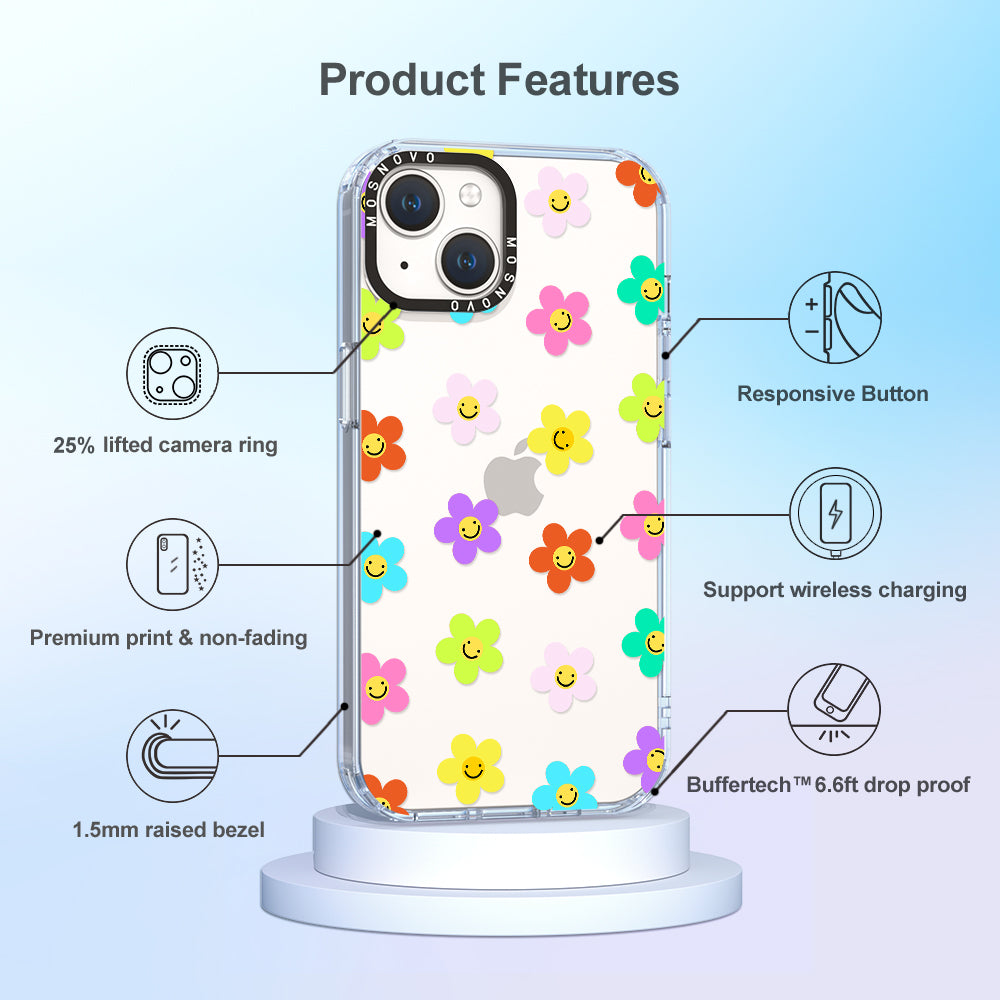 Smile Floral Phone Case - iPhone 14 Case