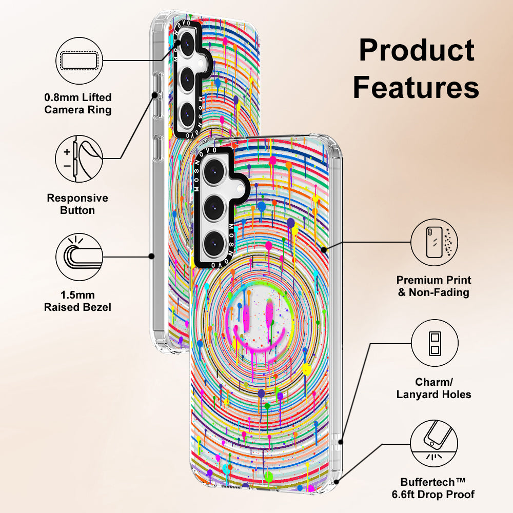 Dripping Smile Art Phone Case - Samsung Galaxy S24 FE Case - MOSNOVO