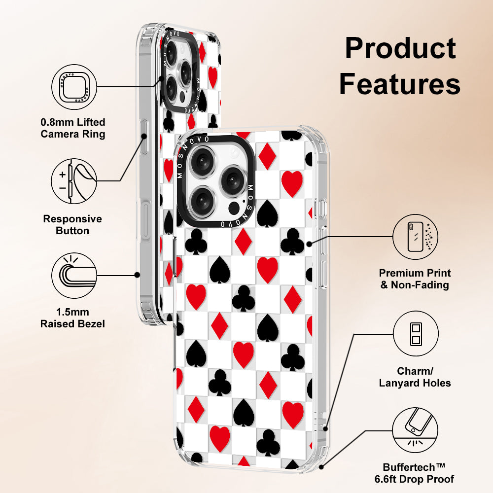 Checker Poker Phone Case - iPhone 16 Pro Max Case - MOSNOVO