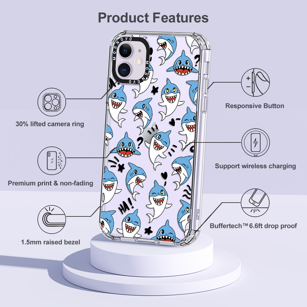 Cute Sharks Phone Case - iPhone 11 Case