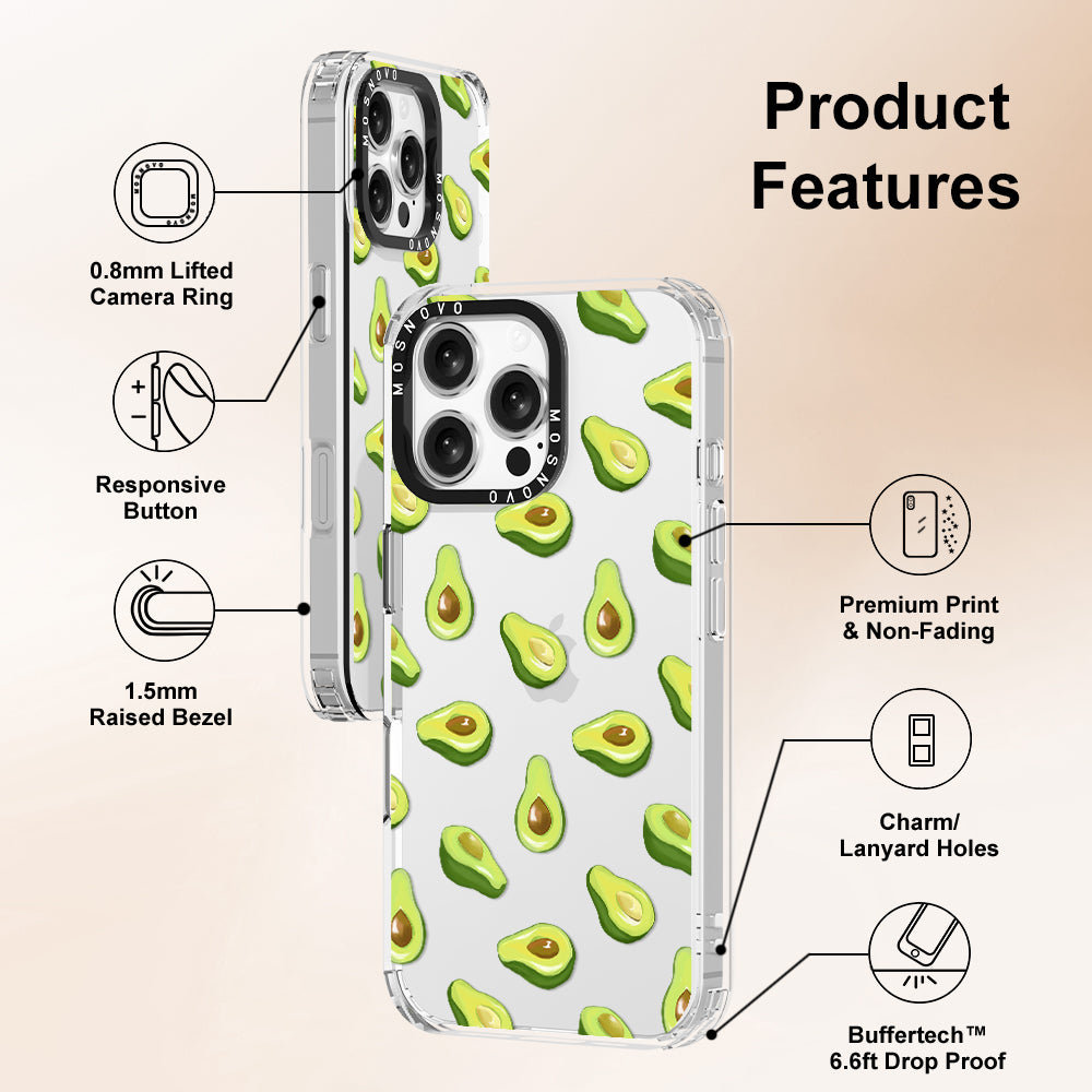 Fleshy Avocado Phone Case - iPhone 16 Pro Max Case - MOSNOVO