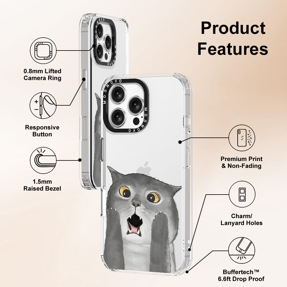 OMG Cat Phone Case - iPhone 16 Pro Max Case - MOSNOVO