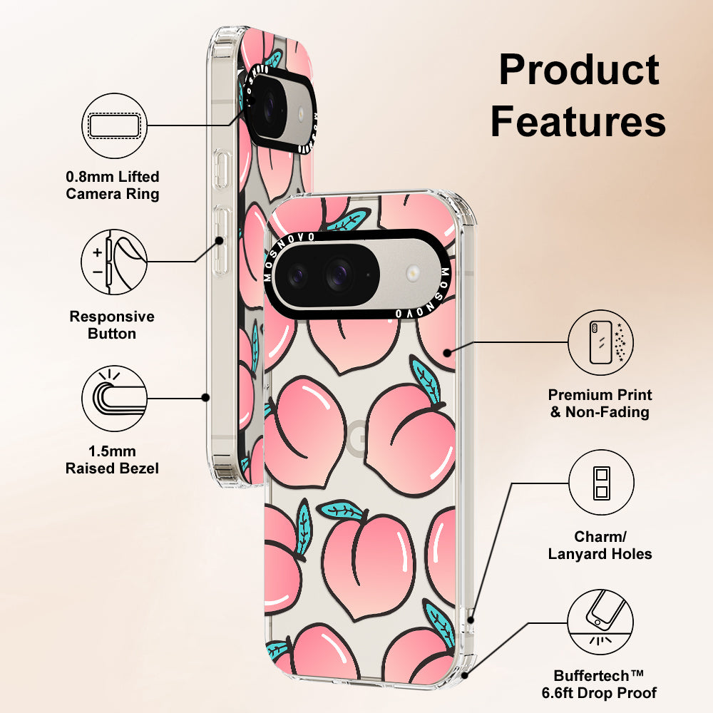 Cute Peach Phone Case - Google Pixel 9 Case