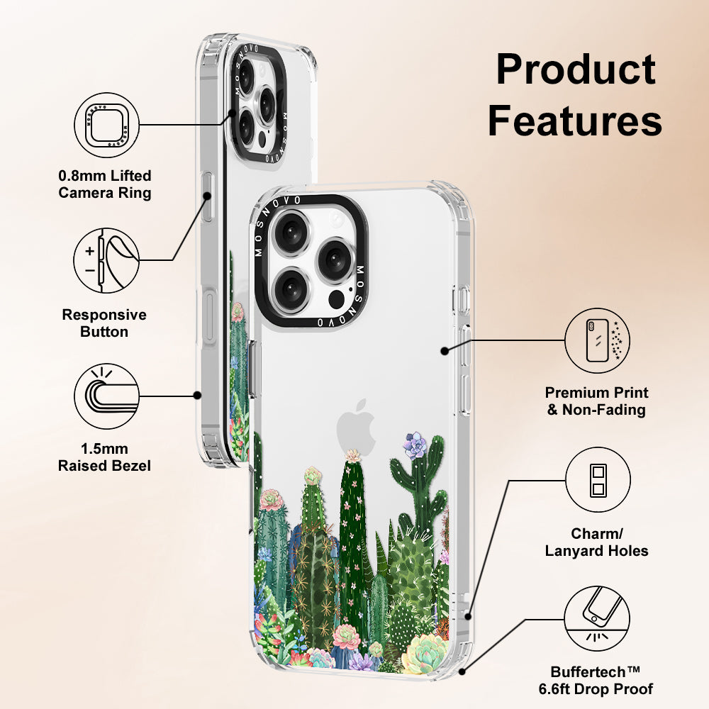 Desert Cactus Phone Case - iPhone 16 Pro Max Case - MOSNOVO