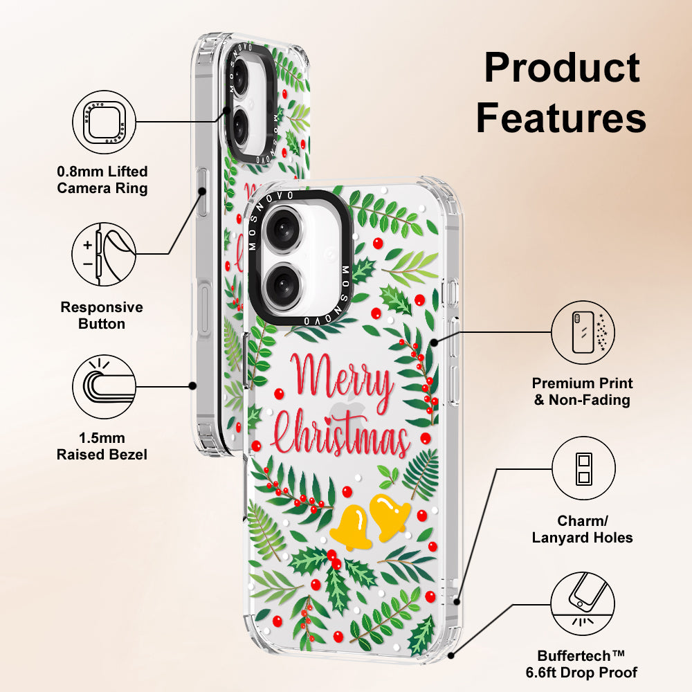 Merry Christmas Phone Case - iPhone 16 Case - MOSNOVO