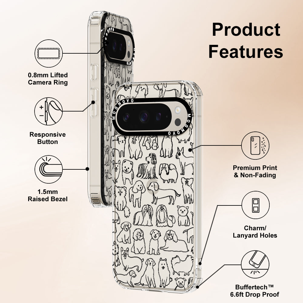 Doodle Dog Phone Case - Google Pixel 9 Pro XL Case