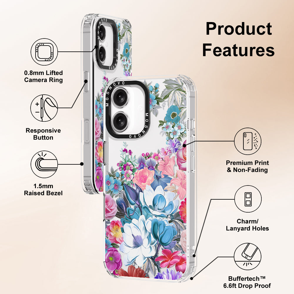 Magnolia Flower Phone Case - iPhone 16 Case - MOSNOVO