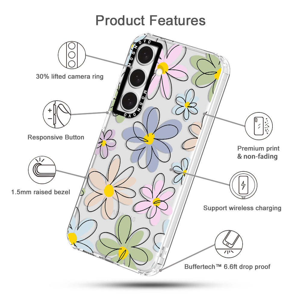 Linear Blooms Phone Case - Samsung Galaxy S24 Plus Case