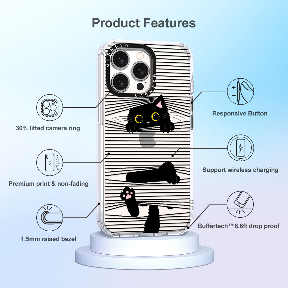 Hidden Black Cat Phone Case - iPhone 15 Pro Max Case