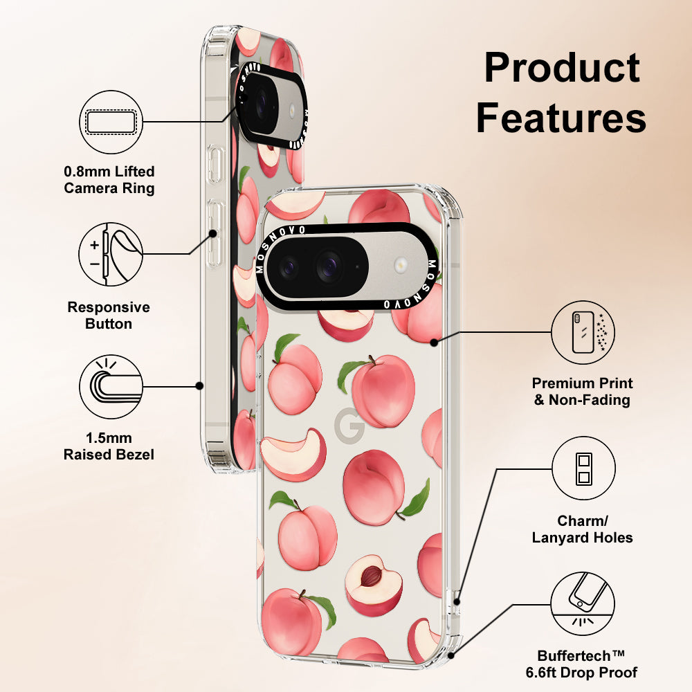 Cute Peach Phone Case - Google Pixel 9 Case