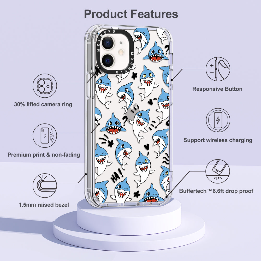 Cute Sharks Phone Case - iPhone 12 Case