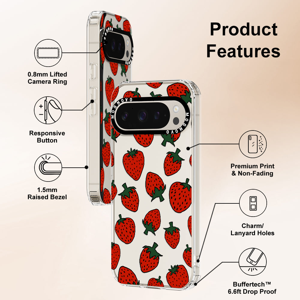 Red Strawberry Phone Case - Google Pixel 9 Pro XL Case