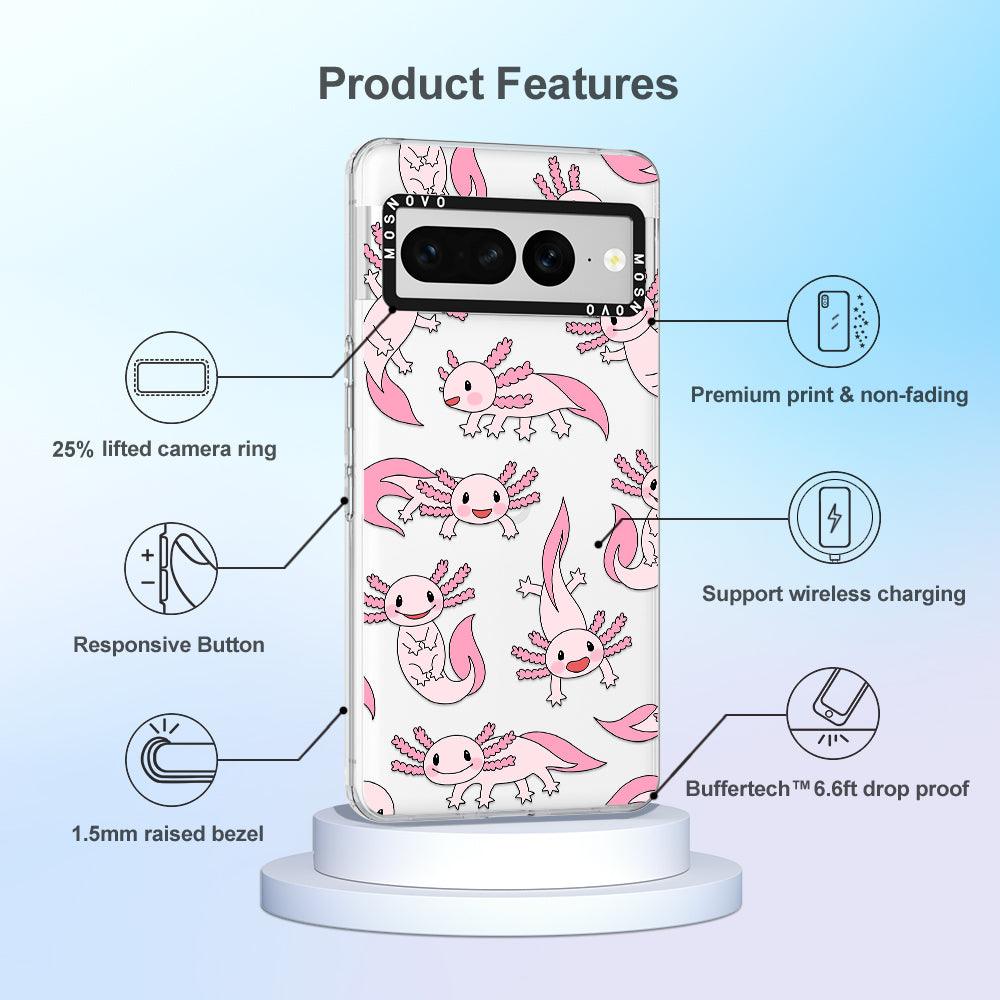 Pink Axolotl Phone Case - Google Pixel 7 Pro Case