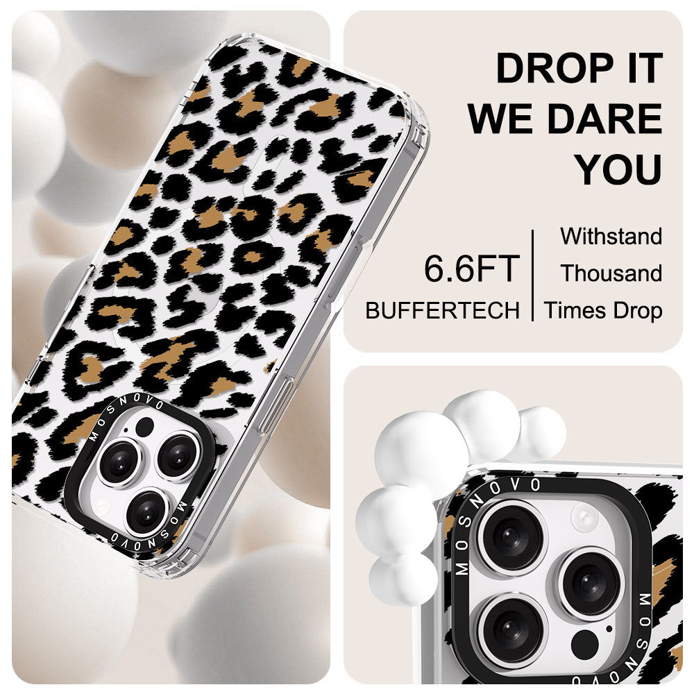 Leopard Print Phone Case - iPhone 16 Pro Max Case - MOSNOVO