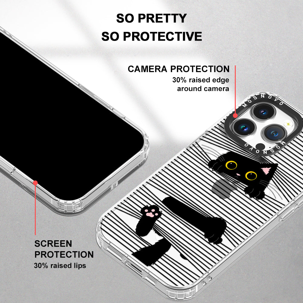 Hidden Black Cat Phone Case - iPhone 14 Pro Max Case