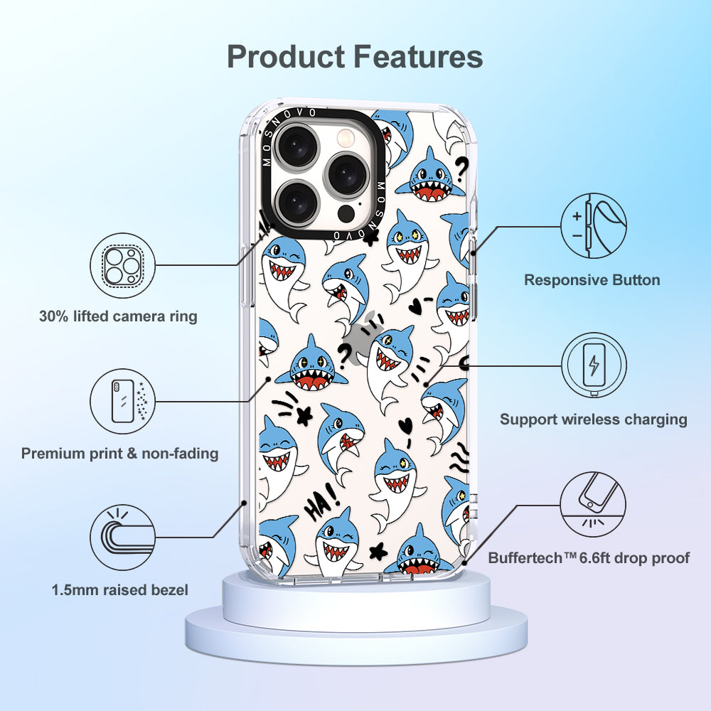 Cute Sharks Phone Case - iPhone 15 Pro Max Case